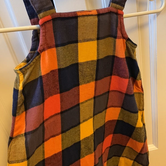 *LAST PRICE DROP* Hanna Andersson plaid flannel apron dress size 4 - Picture 5 of 6